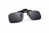 Sunglasses with a clip-on design on a white background